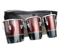 GT manufacturers Professional Three Piece Hand Made Wooden Bongo Drum Set (Brown)