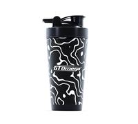 GT OMEGA WAVE Insulated Shaker - 650ml, Leak-Resistant, Double-Walled Design, with Built-in Mixing Ball, Compact and Durable