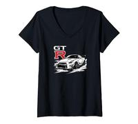 GT R 35 JDM Street Racing Drag Drift Sports Car V-Neck T-Shirt