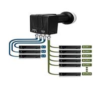 GT-SAT dCSS LNB Unicable 2 GT-S3dCSS24 - Black - 1x Unicable 2 Port, 3x Legacy Port, 1080p HDTV & DVB-S2 Compatible
