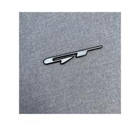(GT Silver Black) 3D Alloy Metal GT LINE Car Styling Logo Emblem Decal Rear Trunk Badge