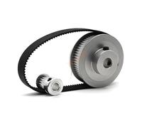 GT2 Timing Pulley Kit 40 Teeth 20 1:2 Reduction Ratio Width 10mm Tensioning Wheel Synchronous 2GT-20T B8mm 1Pcs(2GT-40T B8mm,Belt 610mm)