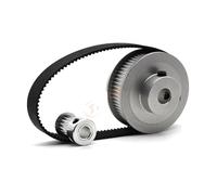GT2 Timing Pulley Kit 40 Teeth 20 1:2 Reduction Ratio Width 15mm 2GT 40T 20T 2GT-20T B6mm 1Pcs(2GT-40T B12mm,Belt 120mm)