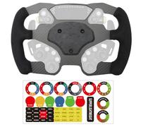 GT3 GT4 Style Real Carbon Fiber Wheel Mod For MOZA CS PRO Racing Wheel;Sim Racing Supper lightweight Original Suede Steering Wheels Compatible with R3/R5 /R9 /R12 /R16 /R21/R25 Ultra Hub