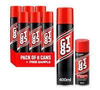 GT85 Multi-Purpose Lubricant Spray 6 Pack | Penetrating Oil with Rust Protection | Cleans, Protects & Restores | Stops Squeaks, Frees Stuck Parts | Bike Chain Lubricant | Includes 50ml Travel Size