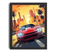 GTA V Wall Art Racing Poster GTA Print Pop Art GTA VI Artwork Vice City Prints Poster A5 - Wall Art Home Decor Movie Poster Canvas Film Cinema Retro Vintage Cult Classic Nostargic Saga Modern reprint