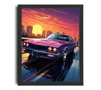GTA V Wall Art Racing Poster Lambo Print Pop Art GTA VI Artwork Vice City Prints A1 Poster on Canvas - Wall Art Home Decor Movie Poster Canvas Film Cinema Retro Vintage Cult Classic Nostargic Saga Mo