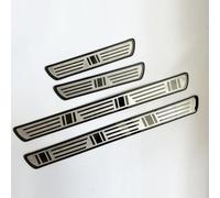 GTALIJHN 4 pcs Car Door Sill Protector Strips For Jeep Grand Cherokee Comander Wrangler Compass Renegade Patriot, Stainless Steel Threshold Kick Plates Strip Pedal Body Decoration Accessory,B