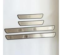 GTALIJHN 4 pcs Car Door Sill Protector Strips For VW T Cross 2018-2024, Stainless Steel Threshold Kick Plates Strip Pedal Body Decoration Accessory,A