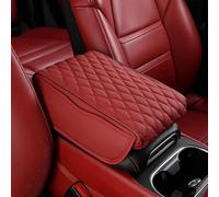 GTALIJHN Car Armrest Pad For Dacia Duster Sandero 3/Sandero Stepway Spring Bigster, Center Console Arm Rest Cover Heightening Mat Waterproof Comfortable Protector With Storage Bag,D/Red-32 * 16cm