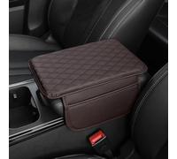GTALIJHN Car Center Console Armrest Cover For Audi A3 S3 Sportback 8P 2003-2012, Leather Arm Rest Box Mat Hand-Rest Pillow Comfortable Non-slip Protector Accessories,E/Coffee