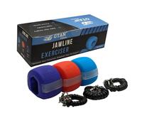 GTAN Jawline Exerciser, Jaw Trainer (UK Fitness Brand) Pack of 3 (30, 40 and 60 LBS Resistance), 12 Biting Strips & 3 Necklaces, Build and Strengthen Your Jaw for an Enhanced Facial Definition