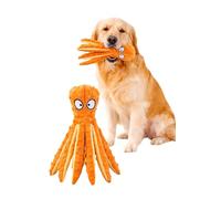 GTAN PET CARE Octopus Dog Toy - No Stuffing Plush Dog Toy with Squeaker Head & Crinkle Tentacles - Durable Interactive Dog Toy for Small, Medium & Large Dogs (Orange)
