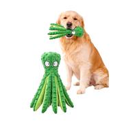 GTAN PET CARE Octopus Dog Toy - No Stuffing Plush Dog Toy with Squeaker Head & Crinkle Tentacles - Durable Interactive Dog Toy for Small, Medium & Large Dogs (Green)