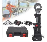 GTANND Battery Electric Crimper Pressure, Hydraulic Crimping Tool Electrical Cable Terminal Tool 360°Swivel Hydraulic Pliers 11 Pairs Of Dies(16-300mm²)