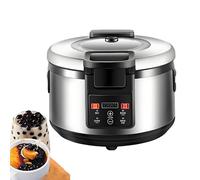 GTATBTG Automatic Bubble Tea Cooker, Non-Stick Pearl Maker with Digital Display, Intelligent Temperature Sensor, 16L Capacity