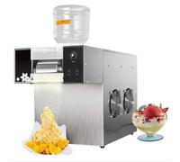 GTATBTG Commercial Snowflake Ice Maker, Stainless Steel Shaved Ice Machine, Adjustable Speed, 120kg Capacity, for Snack Bars