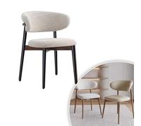 GTATBTG Set of 4 Nordic Solid Wood Dining Chairs Ergonomic Padded Cushions Curved Backrest Modern Comfortable Reading & Study Chairs (B 3PCS)