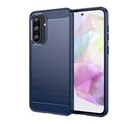 GTBDEKI Case for Galaxy A36 5G Case, Samsung A36 Case, Carbon Fiber Shockproof Slim Silicone Rugged Soft TPU Back Phone Cover for Samsung Galaxy A36 5G Blue