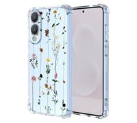 GTBDEKI Case for Galaxy S25 Edge Case, for Samsung S25 Edge SM-S937U Clear Flower Garden Patterns Protective Phone Cover for Samsung Galaxy S25 Edge Floral Garden