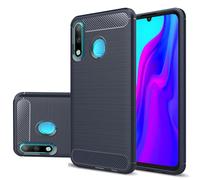 GTBDEKI Case for Huawei P30 Lite Case, MAR-LX1M Case, Carbon Fiber Shockproof Slim Silicone Rugged Soft TPU Back Phone Cover for Huawei P30 Lite Blue