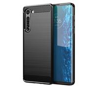 GTBDEKI Case for Moto Edge 2020 Case, Motorola Edge 5G 2020 XT2063-2 XT2063-3 Case, Carbon Fiber Shockproof Slim Silicone Rugged Soft TPU Back Phone Cover for Motorola Edge Black
