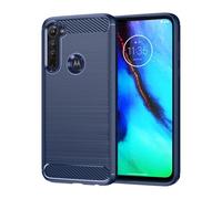 GTBDEKI Case for Moto G Stylus Case, Motorola G Stylus 2020/Moto G Pro 2020 XT2043 Case, Carbon Fiber Shockproof Slim Silicone Rugged Soft TPU Back Phone Cover for Motorola Moto G Stylus 2020 Blue
