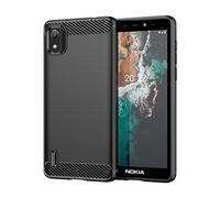 GTBDEKI Case for Nokia C2 2nd Edition Case TA-1468 TA-1454 Case, Carbon Fiber Shockproof Slim Silicone Rugged Soft TPU Back Phone Cover for Nokia C2 2nd Edition Black