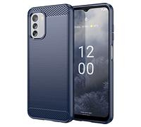 GTBDEKI Case for Nokia G60 Case, Nokia G 60 5G TA-1490 TA-1481 Case, Carbon Fiber Shockproof Slim Silicone Rugged Soft TPU Back Phone Cover for Nokia G60 5G Blue