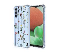 GTBDEKI Phone Case for Galaxy A13 4G Case, Samsung A13 Lite SM-A135F Case, Clear Case with Flower Floral Patterns Protective Phone Cover Cases for Samsung Galaxy A13 4G Garden