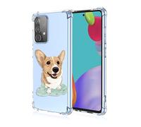 GTBDEKI Phone Case for Galaxy A52 Case,Samsung A52s 5G SM-A526B Case, Clear Case with Puppy Animal Pattern Protective Phone Cover Cases for Samsung Galaxy A52 Dog