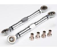 GTBRacing CNC Aluminum 7075-T6 Adjustable Metal Front Rear Suspension Steering Turnbuckle Linkage Rod for 1/5 RC Car Losi 5ive t Upgrade Part (Steering Silver)