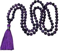 GtcGems क्रिस्टल की माला जमुनिया रत्न ओरिजिनल अमेथिस्ट माला Katela Stone Original Certified Amethyst Stone Mala Blue To Purple Shade Jamuniya Mala 108 Beads Mala For Meditation & Chanting