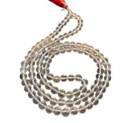 GtcGems Sfatik Ki Mala Original 108 Diamond Cut स्फटिक की माला ओरिजनल Safed Sphatik Mala Crystal Clear Quartz Sphatik Hand Made Chanting Mala Ek Sau Aath Manke Ki Mala
