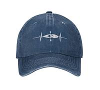 GTDEALS Men's Kayak Hat, Embroidered Adjustable Washed Denim Kayaking Baseball Cap