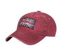 GTDEALS Unisex Vintage Baseball Cap Adjustable British Jack England Flag Baseball Casquette Hat Cowboy Dad Hat Red