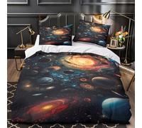 GTDKSUEVG 3D Design Printed 3 Pcs Bedding Set Room Decor Ultra Cosmic Galaxy Comforter Cover Hypoallergenic All Season for Youth,Kids,Teens Space Fantasy Quilt Cover King（220x240cm）