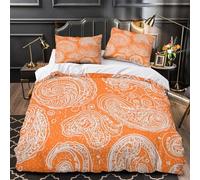 GTDKSUEVG 3D Design Printed 3-Piece Bedding Set Bedroom Decor Ultra Ornate Paisley Comforter Cover Breathable Anti-allergic for Girls,Kids,Youth Hand Drawn Quilt Cover Super king（260x220cm）