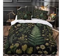GTDKSUEVG 3D Design Printed 3 Pieces Bedding Set Bed Decor Design Botanical s Duvet Cover Breathable Machine Washable for Children,Teenagers,Adults nature Inspired Comforter Cover Double（200x200cm）