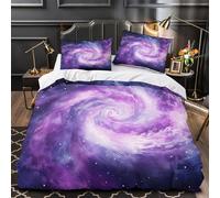 GTDKSUEVG 3D Design Printed 3 Pieces Bedding Set Bedroom Decor Design Galaxy Swirl Comforter Cover Easy Care Machine Washable for Teens,Youth,Boys Cosmic Watercolor Quilt Cover Super king（260x220cm）