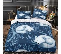 GTDKSUEVG 3D Print 3 Pcs Bedding Set Bedroom Decor Zipper Closure Extra Soft Sleeping Foxes Duvet Cover... Nature Quilt Cover Single（140x200cm）