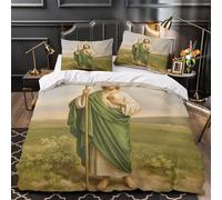 GTDKSUEVG 3D Print 3PCs Bedding Set Home Decor Zipper Super Soft Jesus Christ Quilt Cover Durable Wrinkle-Resistant for Adults,Kids,Girls religious Painting Duvet Cover King（220x240cm）