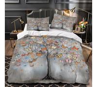GTDKSUEVG 3D Print 3PCs Bedding Set Room Decor Zipper Extra Soft Butterfly Tree Comforter Cover Durable Hotel Quality for Kids,Teenagers,Adults Abstract Nature Quilt Cover King（220x240cm）
