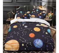 GTDKSUEVG 3D Printed 3 Pieces Bedding Set Bedroom Decor Extra Space Planets Comforter Cover Machine Washable Hotel Quality for Youth,Teens,Boys coon Cosmic Quilt Cover Super king（260x220cm）