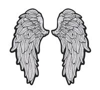 GTDoitt Large Embroidery Patches Angel Wings Sewing Biker Iron on Back of Jacket for Clothing Twill Fabric Stickers Patches (NO.2)