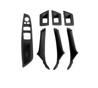 Gtdtixc Car Door Inner Handle for BMW 5 Series F10 F11 Car Interior Inner Door Handle Panel Pull Trim Cover Window Switch Panel Handle Set(LHD Black)
