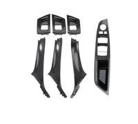 Gtdtixc Car Door Inner Handle for BMW 5 Series F10 F11 Car Interior Inner Door Handle Panel Pull Trim Cover Window Switch Panel Handle Set(RHD Carbon)