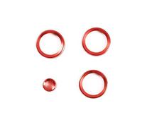 Gtdtixc Car Interior Trim Strips For Range For Rover For Evoque 2012-2018 Car Air Condition Knob Audio Volume Control Button Ring Cover Car Interior(Red)