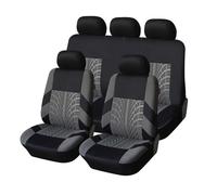 Gtdtixc Car Seat Cover Universal Polyester Full Set Car Seat Covers Customized Four Seasons(9Piece-GY)
