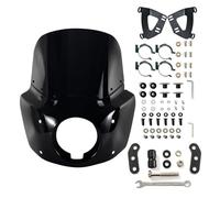 Gtdtixc Motorbike Windshield Deflectors For FXBB For Softail For Street For Bob For Low For Rider For Dyna For Super For Glide For FXD For Road For Warrior Motorcycle Fairing(6023 11 Dark Grey)